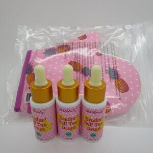 ULTA Gradual Self Tan Face Drops Pineapple Scented Lot of 3 + 1 Applicator Mitt
